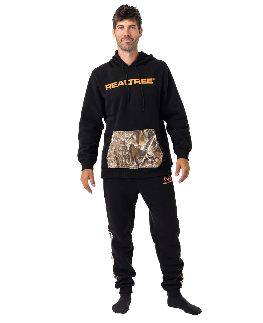 Realtree Men's Camo Tracksuit 2-Piece Hoodie Fleece And Jogger Set 4 Realtree Men's Camo Tracksuit 2-Piece Hoodie Fleece And Jogger Set - Image 2