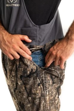 Realtree Camo Pro Staff Insulated Waterproof Bibs | Timber -Camouflage Sales Shop RO529 TM POCKET DETAILS 50781.1692996646