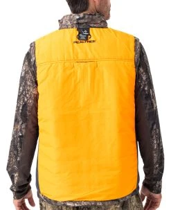 Realtree Men's Camo Pro Staff Reversible Hybrid Puffer Vest -Camouflage Sales Shop RO530 TM BLAZE BACK 64880.1684270843