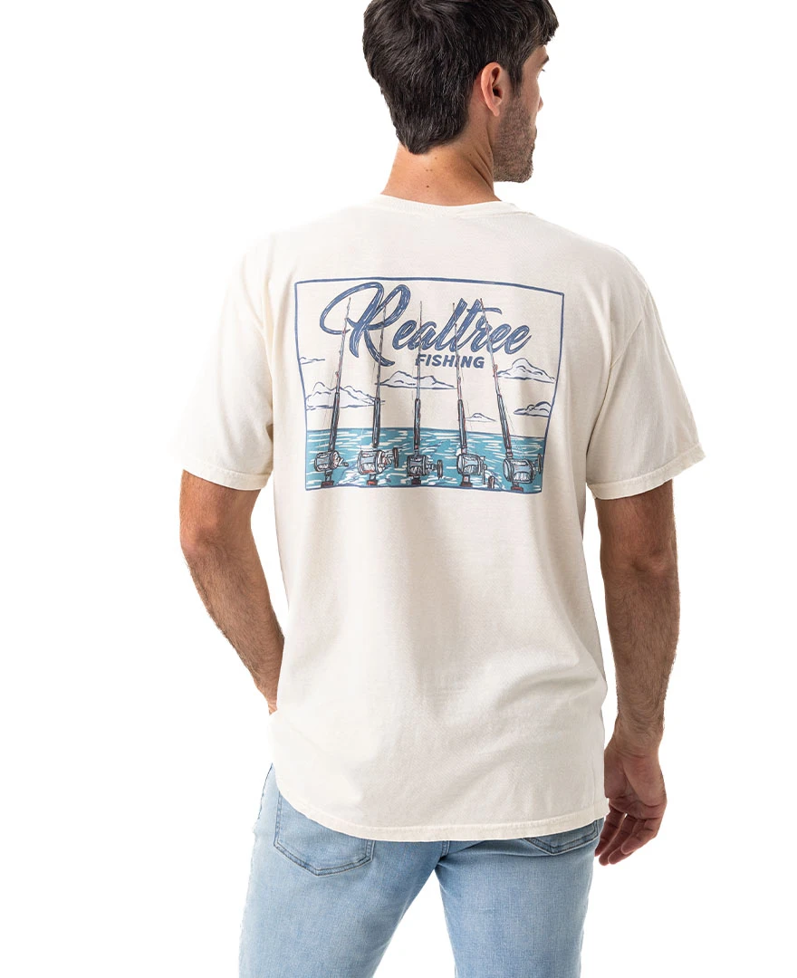 Realtree Comfort Colors Rod & Reel Men's White Shirt 3 Realtree Comfort Colors Rod & Reel Men's White Shirt