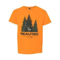 Realtree Kids Pine Deer Orange Short Sleeve Shirt