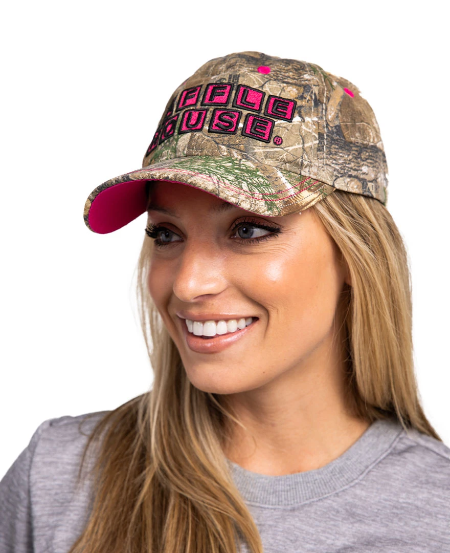 Realtree Women's Waffle House Hat With Hot Pink Accents | EDGE 3 Realtree Women's Waffle House Hat With Hot Pink Accents | EDGE