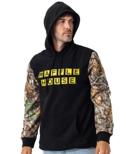 Realtree Men's Waffle House Fleece Hoodie -Camouflage Sales Shop WH500 BK HOODIE 25059.1684272192