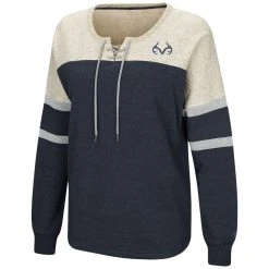 Realtree Women's Lace-Up Oversized Sweatshirt -Camouflage Sales Shop womens lace up oversized sweatshirt 02805.1560887979