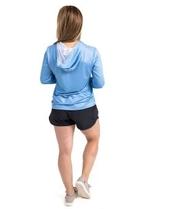 Realtree Women's RTF Blue Hooded Long Sleeve Performance Shirt -Camouflage Sales Shop womens light blue hooded shirt 880x10804 95343.1682962032